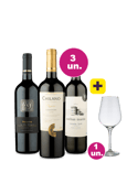Kit 3 - Chilano, V9 Reserva e Esteban + Taça Cristal Grátis