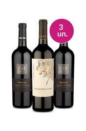 Kit 3 - V9 Reserva e Metropolitano Cabernet Sauvignon por R$ 99,90 - Exclusivo We