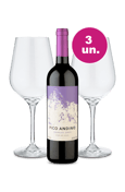 Kit Especial - Pico Andino Merlot Merlot e Par de Taças de Cristal