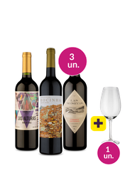 Kit 3 - Tintos por R$99 + Ta&ccedil;a de Cristal Gr&aacute;tis