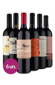 Kit Tintos Itália, Espanha e Chile (6 garrafas)