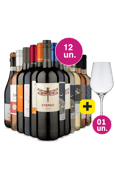Kit 12 - Meio Tinto Meio Refrescante + Taça Cristal Grátis