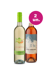 Kit 2 - Piranha Vinho Verde e Pico Andino Rosé - Oferta Absurda Black Wine