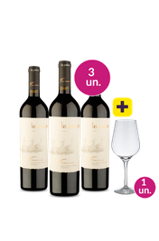 Kit 3 - Las Perdices Tinam&uacute; 2020 + Ta&ccedil;a de Vinho de Cristal Gr&aacute;tis - Exclusivo We