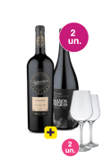 Kit 2 - Tintos Premium + 2 Taças Cristal Grátis