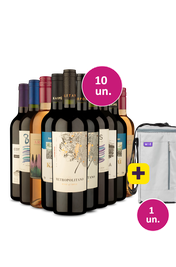 Kit 10 - Vinhos por 32,90 a garrafa + Bolsa para 3 garrafas Gr&aacute;tis - Exclusivo We