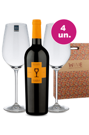 Kit Presente - Schola Sarmenti + Par de Ta&ccedil;as de Cristal + Caixa de Presente