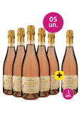 Kit 5 + 1 - Espumante Maraví Rosé Brut + Garrafa Brinde