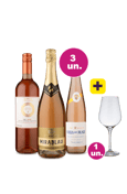Kit 3 - Estrelas Rosés + Taça Cristal Grátis - Oferta Insana