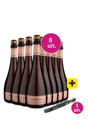 Kit 8 - Espumante Undurraga Ros&eacute; Brut + Saca Rolha Gr&aacute;tis - Exclusivo WE