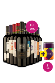 Kit 10 - Vinhos Tintos + Cooler Retr&ocirc; Gr&aacute;tis - Exclusivo We
