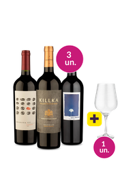 Kit 3 - Tintos por R$149 + Ta&ccedil;a de Cristal Gr&aacute;tis - Oferta Absurda IZ