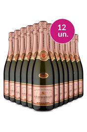 Kit 12 - Espumante Louis Bouillot A.O.C. Cr&eacute;mant De Bourgogne Ros&eacute; Brut - Exclusivo We