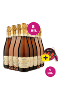 Kit 8 - Espumantes Maraví + Caixa de Som Bluetooth Wine e 3 Sacolas Kraft Grátis