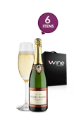 Winebox Compre 2  Espumantes Henri Maire A.O.C. Crémant Du Jura Brut Ganhe  4 Taças de Cristal para Espumante Schott Zwiesel Ivento 228 ml