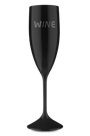 Taça Acrílico Espumante Wine Preta 210 ml
