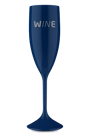 Taça Acrílico Espumante Wine  Azul Marinho 210 ml