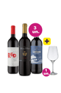 Kit 3 por 99 - Tintos Wine + Taça Cristal Grátis 