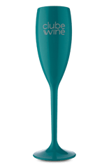 Taça Acrílico Espumante Clube Wine Azul Tifanny 160 ml
