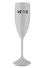 Taça Acrílico Espumante Wine  Branca 210 ml