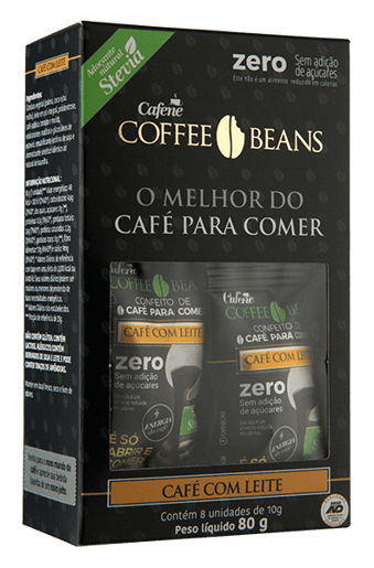 Coffee Beans Cafe Com Leite Zero Cx Com 08 Un - 80g