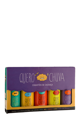 Kit Quero Chuva Coquetel de Cachaça - 5 unidades de 50 ml cada