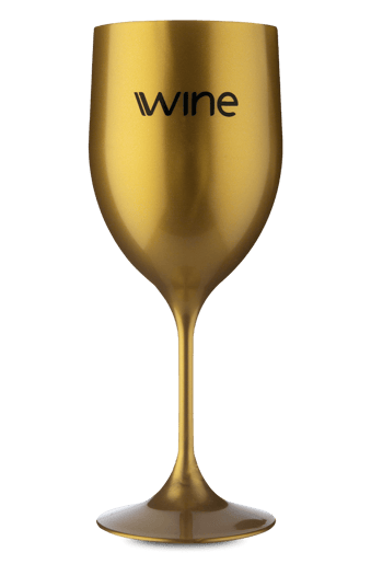 Taça Acrilico Vinho Dourada Marmorizada -  400 ml