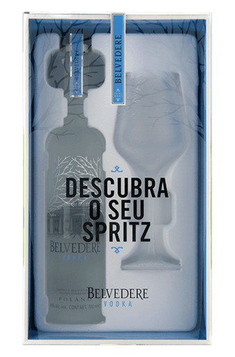 Vodka Belvedere Pure 700ml com Spritz Glass