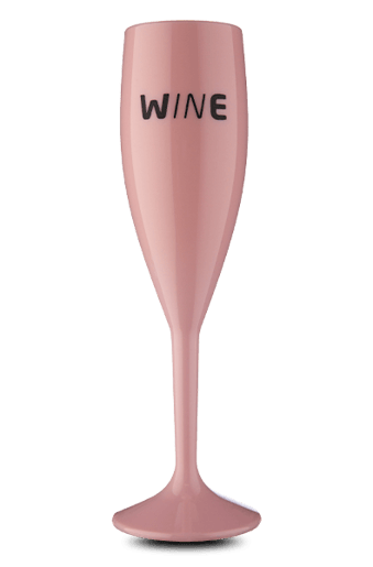 Taça Acrílico Espumante Wine Rosa Bebe 170 ml