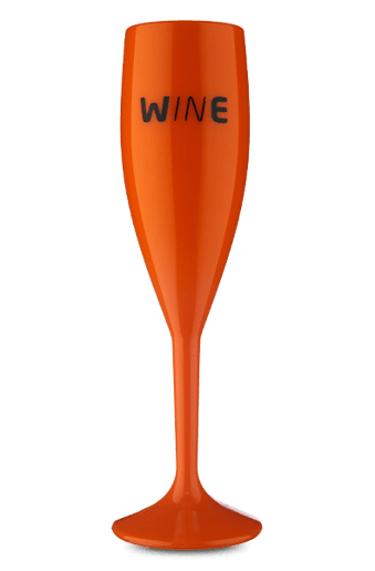 Taça Acrílico Espumante Wine Laranja 170 ml