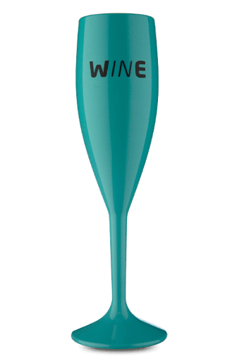 Taça Acrílico Espumante Wine Verde Bebe 170 ml