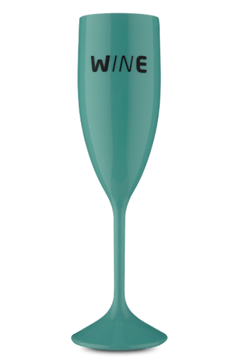 Taça Acrílico Espumante Wine  Verde Menta 210 ml