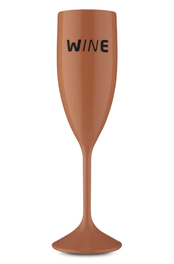 Taça Acrílico Espumante Wine  Salmão 210 ml