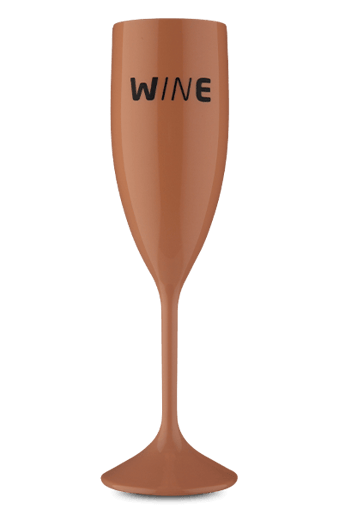 Taça Acrílico Espumante Wine  Salmão 210 ml