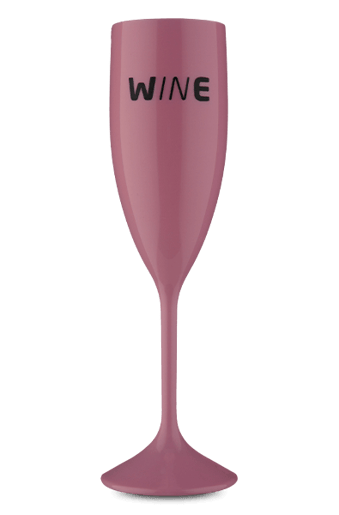 Taça Acrílico Espumante Wine  Rosa Claro 210 ml