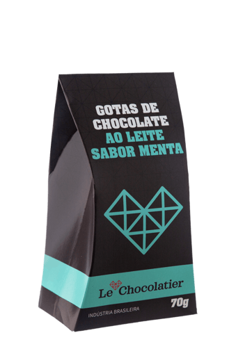 Le Chocolatier Gotas de Chocolate ao Leite com Menta 70g