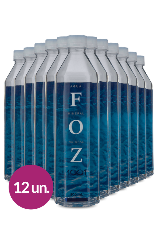 FOZ Água Mineral Natural Alcalina 500 ml - Caixa com 12 unidades