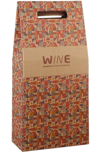 Sacola Rígida Wine Gift 2 Garrafas