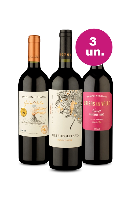 Kit 3 Por R$99 - Tintos Leve Mais Por Menos - Oferta Insana