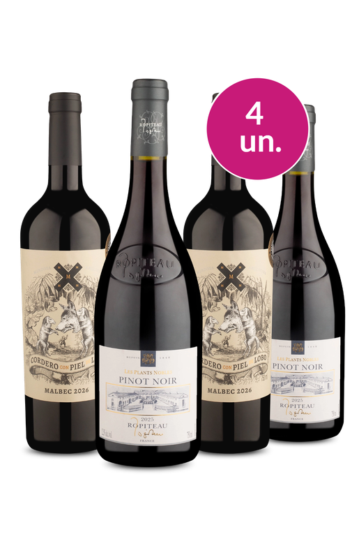 Kit 4 - Ropiteau Fréres e Cordero Malbec - Oferta Absurda