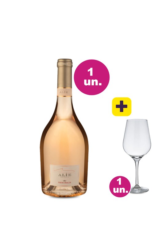 Kit 1 - Tenuta Ammiraglia Alìe I.G.T. Toscana Rosato + 1 Taça de Cristal Grátis - Exclusivo We