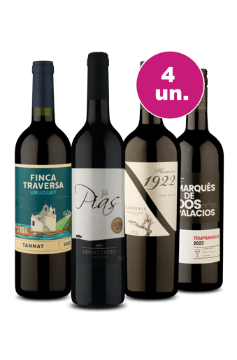 Kit 4 - Tintos por R$27,90 Por Garrafa