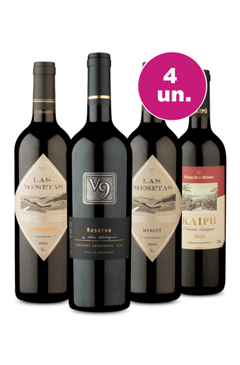 Kit 4 - Tintos no Precinho por R$29,90 por Garrafa - Exclusivo We
