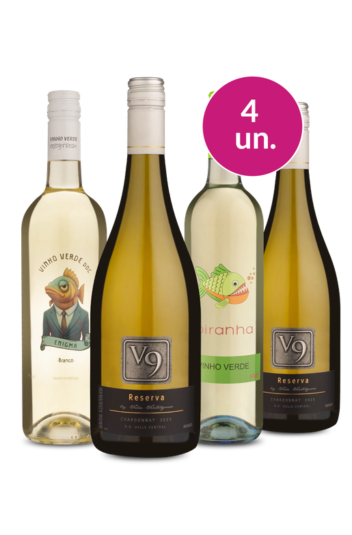 Kit 4 - V9 Chardonnay e Vinhos Verdes - Exclusivo We