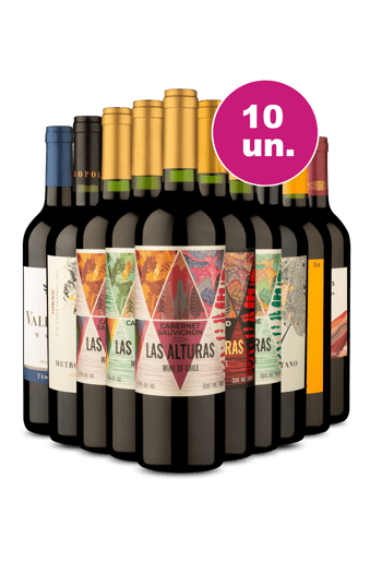 Kit 10 - Tintos por 26,49 a garrafa! - Exclusivo WE