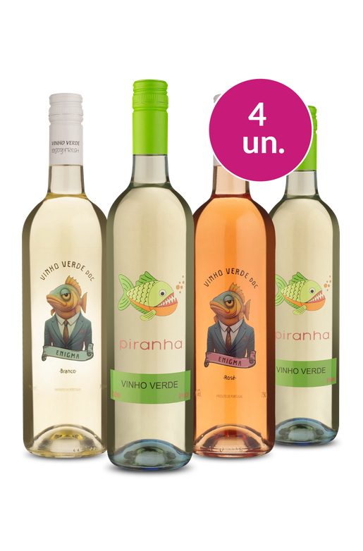 Kit 4 - Piranha e Enigma Vinho Verde - Exclusivo We