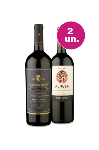 Kit 2 - Casas Del Toqui Barrel Series Cabernet Sauvignon e Aliwen Reserva Cabernet Sauvignon Syrah