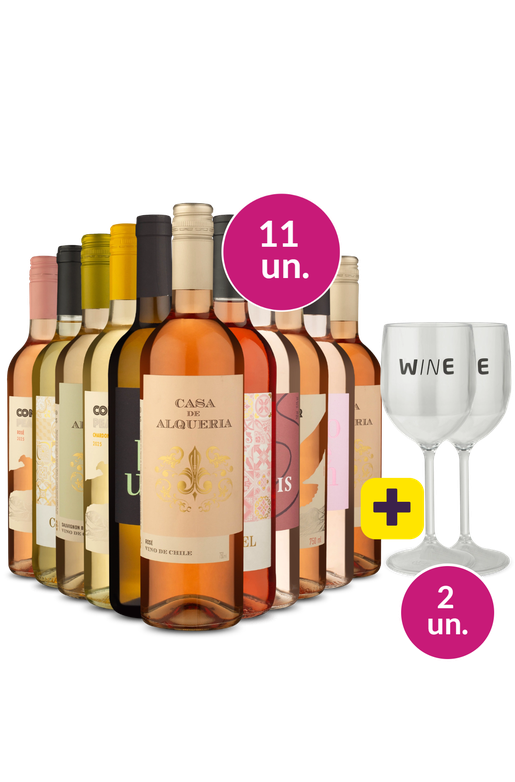 Kit 13 - Refrescantes Diversos + Par de Taças de Acrílico Grátis