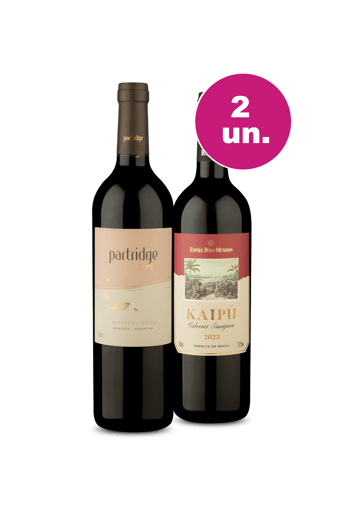 Kit 2 - Partridge Flying Malbec e Kaipú Cabernet Sauvignon - Oferta Insana