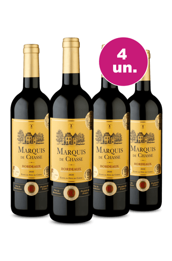 Kit 4 - Marquis De Chasse A.O.P. Bordeaux Rouge - Exclusivo We